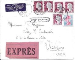 MARIANNE DE DECARIS N° 1263x5/1233 S/L.EXPRES DE BONE(ALGERIE)/1961 - 1960 Marianne Of Decaris