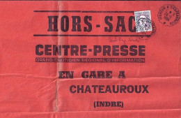 MARIANNE DE COCTEAU N° 1282 S/L.HORS SAC DE VIERZON A CHATEAUROUX/24.1.64 - 1961 Marianne De Cocteau