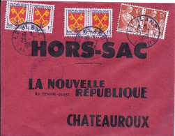 MOISSONNEUSE N° 1115x2/1047x4 S/L.HORS SAC DE LE BLANC/23.7.58 - 1957-1959 Oogst