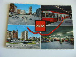 MILANO  METRO   VIAGGIATA     POSTCARD USED  CONDIZIONI COME DA FOTO - U-Bahnen