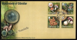 Gibraltar FDC 2003 Yvert 1055-58, Flora, Mushrooms - Topical Cover - Gibilterra