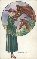 SANTINO SIGNED 1910s POSTCARD - WOMAN & HORSE - N.133/2 (5742) - Altri & Non Classificati