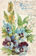 FANTAISIES - Souvenir Affectueux - Fleurs - Colorisé - Carte Postale Ancienne - Andere & Zonder Classificatie