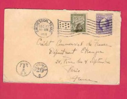 Lettre De 1918 Pour La France - YT N° Taxe 31 - 1859-1959 Lettres & Documents