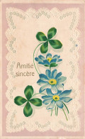 FANTAISIES - Amitié Sincère - Fleurs - Carte Postale Ancienne - Sonstige & Ohne Zuordnung