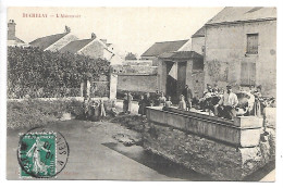 Cpa...Buchelay...(Yvelines)...l'abreuvoir...1910...animée... - Autres & Non Classés