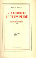 A La Recherche Du Temps Perdu Tome X : Sodome Et Gomorrhe Tome II (1949) De Marcel Proust - Klassische Autoren
