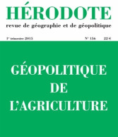 Géopolitique De L'agriculture (2015) De Revue HÉrodote - Geografia