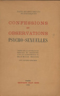 Confessions Et Observations Psycho-sexuelles (1936) De Collectif - Psychologie/Philosophie