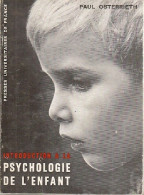 Introduction à La Psychologie De L'enfant (1969) De Paul-A. Osterrieth - Psicología/Filosofía