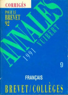 Français Brevet 3e 1991 (1990) De Collectif - 12-18 Ans