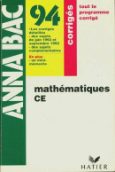 Annabac 94 Mathématiques (1993) De René Merckhoffer - 12-18 Ans