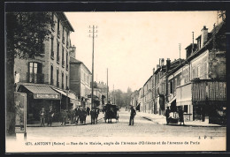 CPA Antony, Rue De La Mairie, Angle De L`Avenue D`Orléans Et De L`Avenue De Paris  - Antony