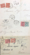 1901 UMBERTO I 3 DOCUMENTI TRA CUI UNA MISTA DUE RE - Poststempel