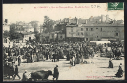 CPA Limoges, Place Du Champ-de-Foire, Marché Des Porcs  - Limoges