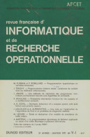 Revue Française Automatique Informatique Recherche Opérationnelle N°V-1 1971 (1971) De Collectif - Sin Clasificación