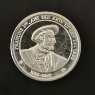 MEDAILLE ARGENT PETIT MODULE 13mm 1.7G FRANCOIS Ier AMI DES ARTS ET DES LETTRES - Andere & Zonder Classificatie