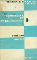 Croissance Et Développement Tome III (1971) De P. Salles - Handel