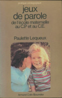 Jeux De Parole (1981) De Paulette Lequeux - Ohne Zuordnung