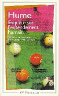 Enquête Sur L'entendement Humain (1998) De David Hume - Psychology/Philosophy