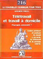 Télétravail Et Travail à Domicile (2006) De Geneviève Madou - Recht