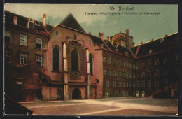 AK Wr. Neustadt, Theresian. Militär-Akademie, Hofansicht Mit Wappentafel  - Autres & Non Classés