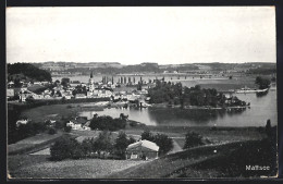 AK Mattsee, Ortsansicht Mit See Und Blick Auf Kirche  - Autres & Non Classés