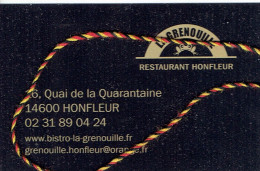 Carte Du Restaurant / Bistro "La Grenouille", Quai De La Quarantaine, Honfleur - Advertising