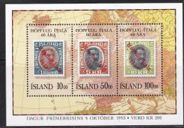 IS482 – ISLANDE – ICELAND – 1993 – JOURNEE DU TIMBRE – SG # MS 810 MNH 12,25 € - Blocks & Kleinbögen