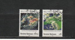 Nations Unies (Vienne) YT 92/3 Obl : Météorologie , Nuages , Précipitations  - 1989 - Oblitérés