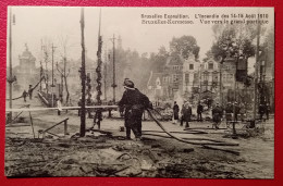 BELGIQUE - BRUXELLES EXPOSITION - POMPIERS - INCENDIE DES 14-15 AOUT 1910 - Altri & Non Classificati