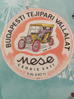 Ancienne Étiquette Fromage Budapesti Mese Vieille Voiture 7 - Formaggio