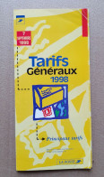 TARIFS GENERAUX 7 SEPTEMBRE 1998 - Documenten Van De Post