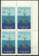 Turkey; 1959 50th Anniv. Of The Marine College 30 K. ERROR "Imperf. Edge" - Ongebruikt