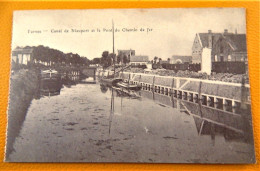 VEURNE  - FURNES  -  Nieuwpoort Kanaal En Spoorbrug  - Canal De Nieuport Et Le Pont Du Chemin De Fer - Veurne