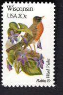 1345091071 1982 SCOTT 2001 (XX) POSTFRIS MINT NEVER HINGED  - WISCONSIN State Birds And Flowers - Ongebruikt