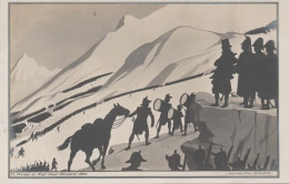 Cpa Jean COULON - Silhouettes - Ombres Chinoises - Napoléon - VI - Passage Du Mont Saint-Bernard ,1800 - Sonstige & Ohne Zuordnung