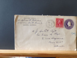 ENTIER523   ENVELOPPE USA 1935POUR LA FRANCE PIQUAGE PRIVE - ...-1900