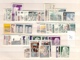 C5469 - Suede 1973 - Annee Complete,timbres Neufs** - Komplette Jahrgänge