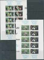 Wallis Et Futuna - 286/289 - Strips Of 5 - Imperforated - 1982 - Orchids - MNH - Ongebruikt