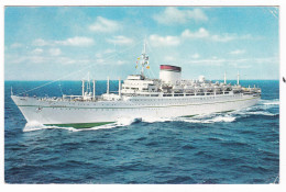 NAVE - MOTO NAVE " AUGUSTUS - GIULIO CESARE - SHIP - SPEDITA 9.2.1973 - Dampfer