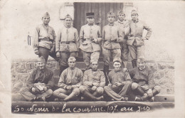 CAMP DE LA COURTINE MILITAIRES  DU 113 EME RI 107 AU JUS CARTE PHOTO - Regiments