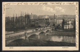 AK Zeitz, Flusspartie An Der Auebrücke  - Zeitz