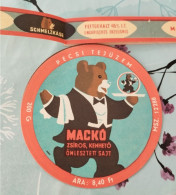 Ancienne Étiquette Fromage Hongrie Maxko Avec Ours - Kaas