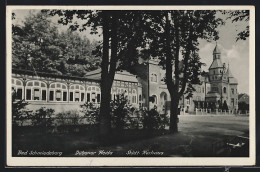 AK Bad Schmiedeberg /Dübener Heide, Strassenpartie Am Städt. Kurhaus  - Bad Schmiedeberg