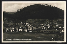 AK Calmbach /Schwarzwald, Ortsansicht Vor Berghintergrund  - Autres & Non Classés