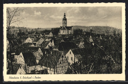 AK Odenheim, Blick über Die Dächer Des Ortes Zur Kirche Hin  - Autres & Non Classés