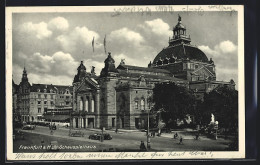 AK Frankfurt A. M., Schauspielhaus Mit Standbild  - Frankfurt A. Main