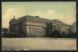 AK Berlin, Opernhaus Mit Strassenpartie  - Mitte