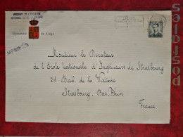 Lettre LIEGE 1967 CENTRE EUROPEEN DES GRANDS CONGRES MINISTERE EDUCATION NATIONALE ET CULTURE - Storia Postale